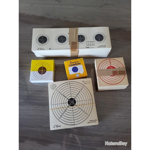 Lot assortiment de cibles en carton  15x15cm, 28x9cm,10x10cm, 21x21cm