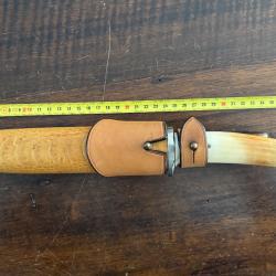 Dague de chasse en acier damas - François Queneuil - Pièce de commande "pour B. des Touches"