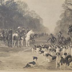 EQUIPAGE DE LA VÉNERIE IMPÉRIALE EN FORÊT DE FONTAINEBLEAU