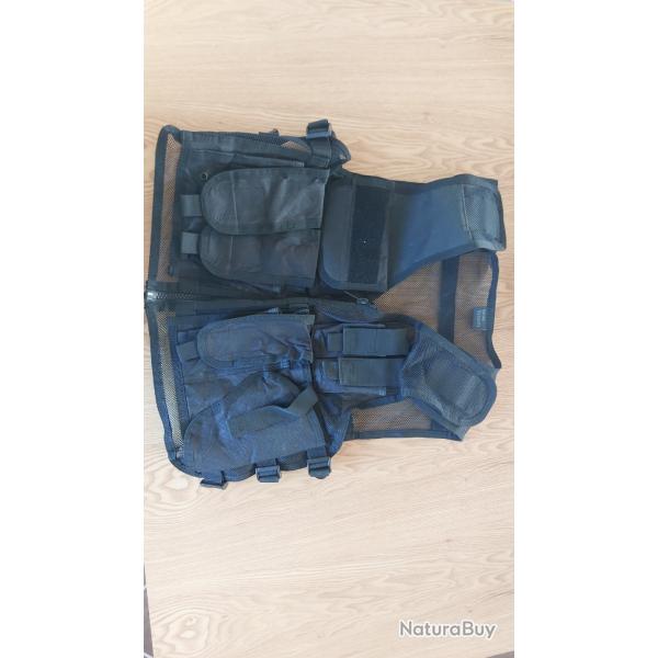 Gilet tactique lger Recon noir ASG