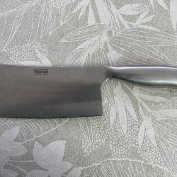 Hachoir couperet feuille de boucher monobloc acier inoxydable - lame 17 cm poids 400 g