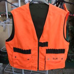 GILET DECHASSE FLUO REVERSIBLE