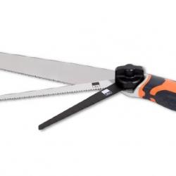 Scie multifonctions avec 3 lames de scie différentes adaptées au bois, au métal et au plastique