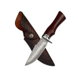Couteau TAKOMA  Damas original 60 HRC - Lame de 115 mm - pour la chasse / collection