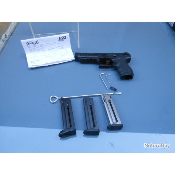 PISTOLET WALTHER P22 TARGET CALIBRE 22 LR
