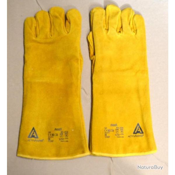 Paire Gant thermique pour fonte balles ou ogives en plomb  ou soudure