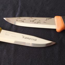 Pack Club XXL - Couteau Morakniv Companion et porte-clef - personnalisés - Sanglier