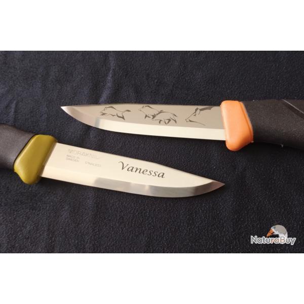 Pack Club XXL - Couteau Morakniv Companion et porte-clef - personnaliss - Sanglier