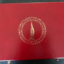 Coffret 3 m&eacute;dailles du G&eacute;n&eacute;ral De Gaulle grav&eacute;es par Ma&icirc;tre De JAEGER.
