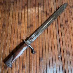BAÏONNETTE ALLEMANDE MAUSER ERFURT 98 / 05 DE 1908 A DENTS DE SCIE WW1 - 14/18