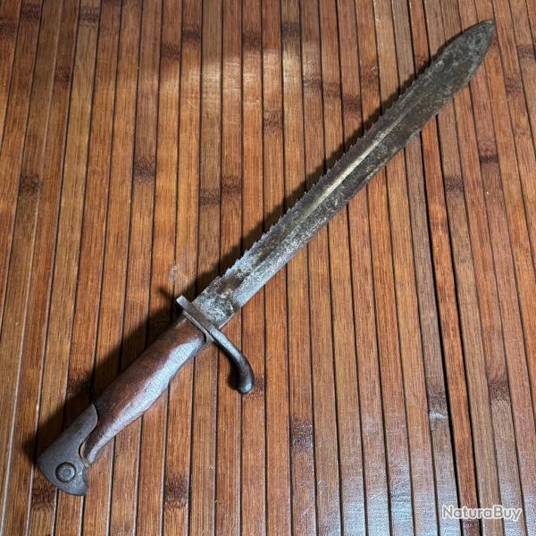 BAONNETTE ALLEMANDE MAUSER ERFURT 98 / 05 DE 1908 A DENTS DE SCIE WW1 - 14/18