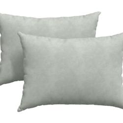 Coussins canapé velours côtelé gris clair 70x50 cm housses amovibles