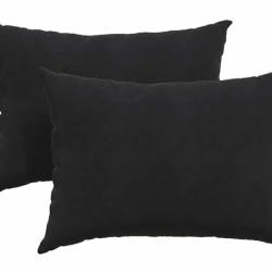 Coussins canapé velours côtelé noir 70x50 cm housses amovibles