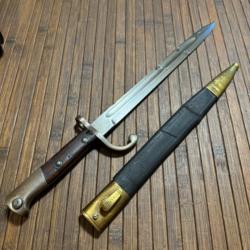 BELLE BAÏONNETTE 1908 MAUSER BRESILIEN  PAR WEYERSBERG KIRSCHBAUM & CIE SOLINGEN COMPLÈTE WW1