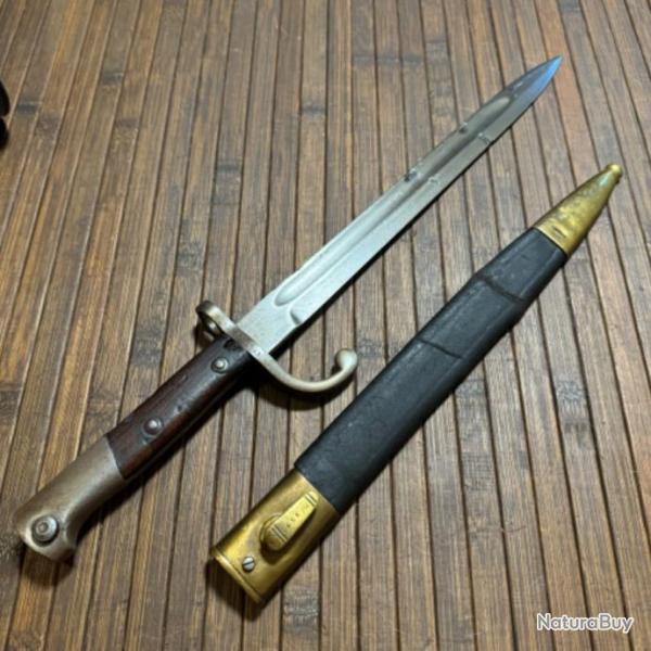 BELLE BAONNETTE 1908 MAUSER BRESILIEN  PAR WEYERSBERG KIRSCHBAUM & CIE SOLINGEN COMPLTE WW1