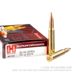 Cartouches HORNADY 30-06 SPRINGFIELD SST 180grs SUPERFORMANCE - Boite de 20 unités