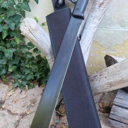 Big Machette Military Guide de Brousse Lame Acier Inox Manche Abs Etui Nylon Chasseur Anacondas