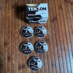 TOP PRIX DESTOCKAGE LOT PÊCHE 5 BONINES FIL TEKLON 25 MÈTRES CERAMIC