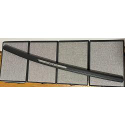 Katana japonais décoratif - lame légèrement tranchante en acier inoxydable poli - noir