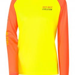 T-shirt à manches longues femme Hatz-Watz Evolution (Couleur: HiVis Orange/HiVis Gelb, Taille: L)