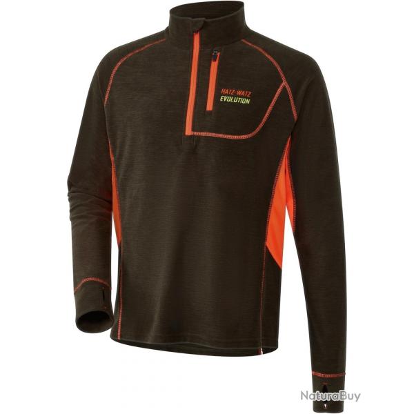T-shirt manches longues Mid-X Hatz-Watz Evolution (Couleur: Vert/Orange fluo, Taille: XL)