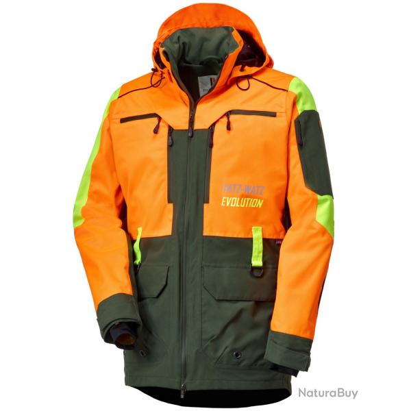 Veste impermable Hatz-Watz (Couleur: Orange fluo / Vert, Taille: L)