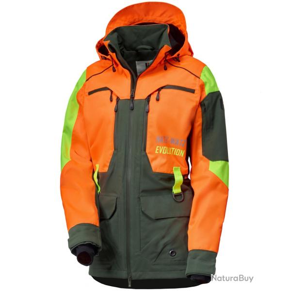 Veste impermable femme Hatz-Watz (Couleur: Orange fluo/vert, Taille: S)