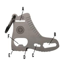 Carte de survie multifonction Botte S