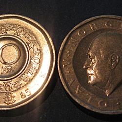 Norvege piece de 10 krone 1985 ttb diametre 23,7 mm