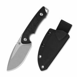Couteau QSP Tiny Tot Black Lame Acier 10Cr15MoV Drop Point Manche G10 Étui Kydex QS169A1