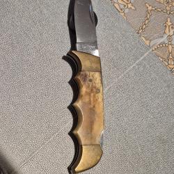Rare Couteau pliant KERSHAW os de mammouth