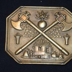 PLAQUE GIBERNE SAPEUR POMPIER-MONARCHIE DE JUILLET-SECOND EMPIRE-GUERRE DE 1870/71