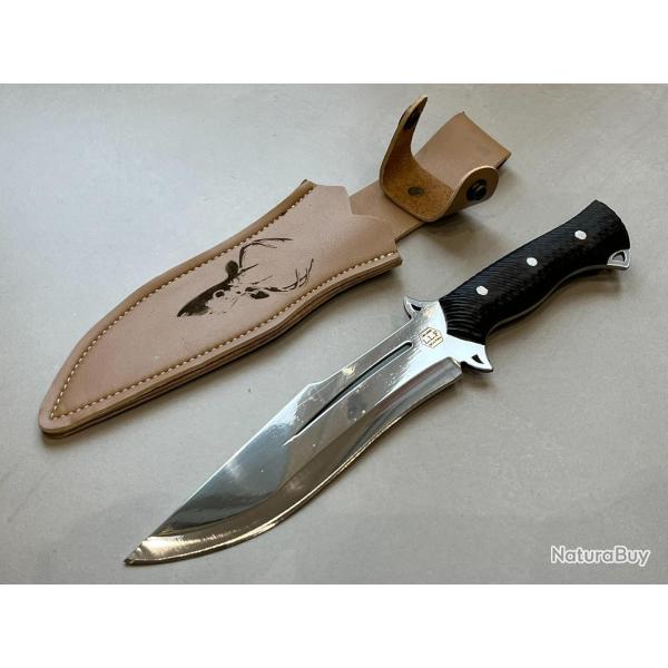 NOUVEAU Couteau 32cm forge LLF srie CHASSE enchre