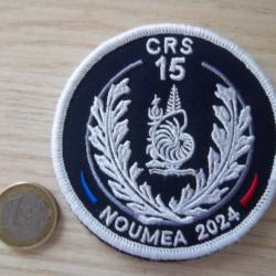 écusson obsolète PN CRS 15 Nouméa 2024 insigne collection !!