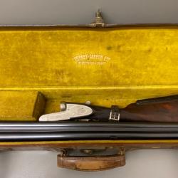 Fusil a platine juxtaposé du tir au pigeon vivant d'arcachon avec mallette