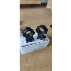 Colliers ajustables - Réglables en hauteur - pour rail 11mm - Diamètre 25,4 / 30mm