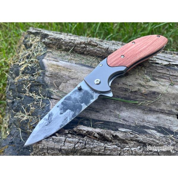 Couteau  Ouverture Assiste - 20 cm ours enchre