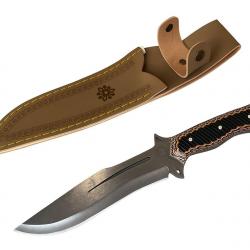 Couteau 32cm forgée LLF série CHASSE manche verzalite enchère