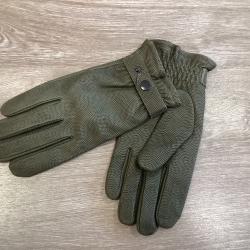 Gant en peau de veau coloris vert