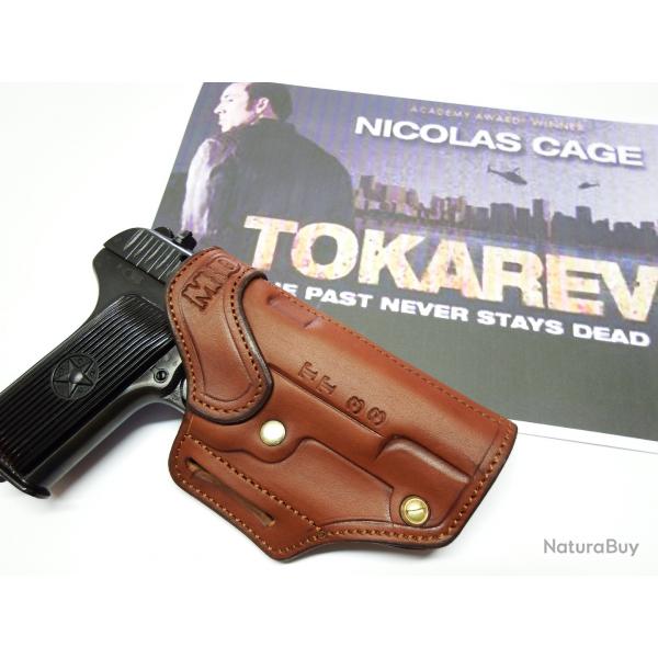 ETUI CUIR demi galet STAND pour TOKAREV (Entreprise Artisanale Franaise )