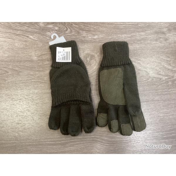 Gant/ moufle laine vert
