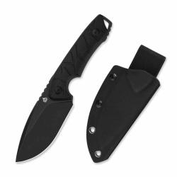 Couteau QSP Tiny Tot Black Lame Acier 10Cr15MoV Blk Drop Point Manche G10 Étui Kydex QS169A2