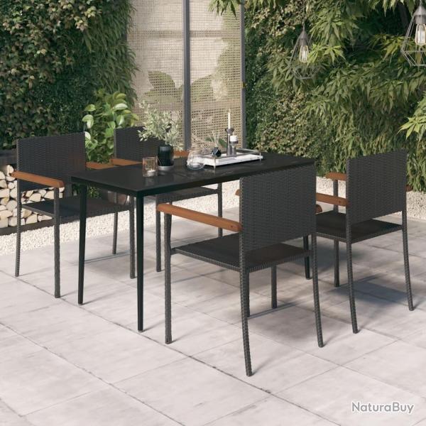 Ensemble  manger de jardin 5 pcs Noir