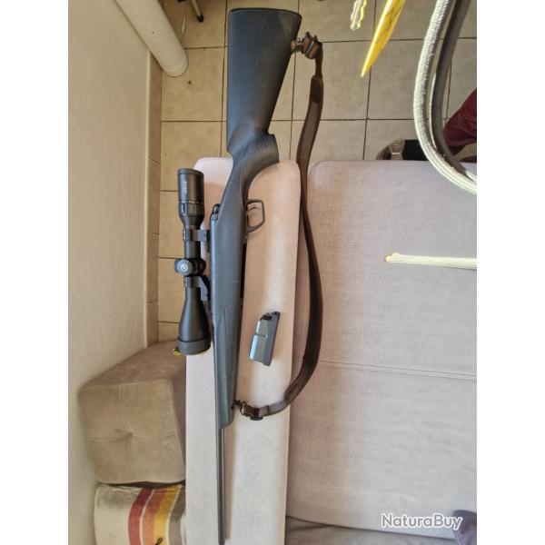 Carabine   verrou remington 783 synthtique noire calibre 270 WIN+avec lunette Hawke 30x12x56