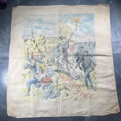 Ancien Mouchoir, foulard militaire 1911 Guerre Italo-Turque Tripolitaine Italie Coloniale