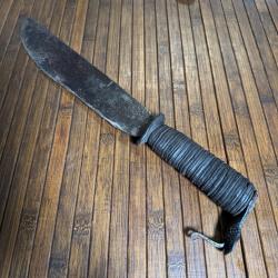 COUTEAU MACHETTE FORGÉ SIGNÉ PORTALIER VAR A PIGNANS XlX ÉME SIÈCLE