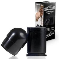 Lot de2verres à shooter noir Lucky Shot lance grenade C/.40mm 1 sans prix de reserve