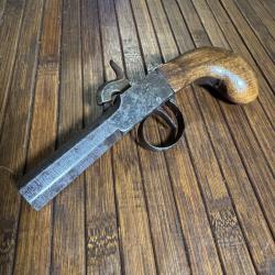 BEAU PISTOLET À COFFRE CANON DAMAS MONOMATRICULE