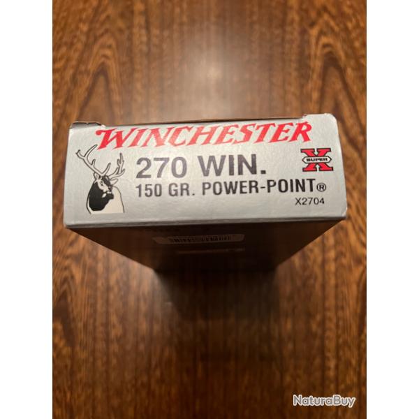 1 bote 20 cartouches 270 win