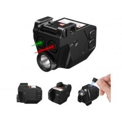 Lampe Laser Tactique Picatinny Dual